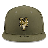 New York Mets Olive Green 2026 Armed Forces Day New Era 9FIFTY Snapback Hat