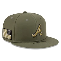 Atlanta Braves Olive Green 2026 Armed Forces Day New Era 9FIFTY Snapback Hat