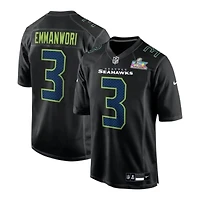 Youth Seattle Seahawks Nick Emmanwori Super Bowl LX Patch Black Carbon Nike Game Jersey