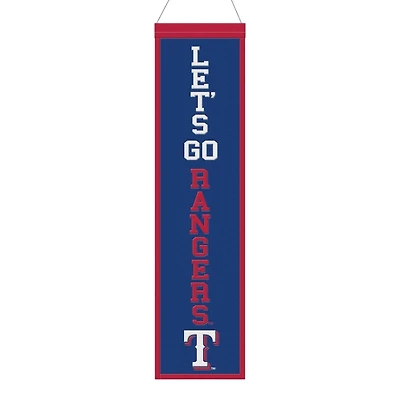 Texas Rangers Slogan Team 8in x 32in Heritage Banner