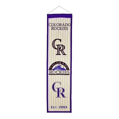 Colorado Rockies Team 8in x 32in Heritage Banner