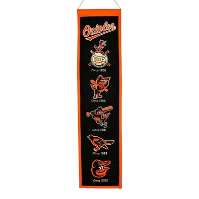 Baltimore Orioles Team 8in x 32in Heritage Banner