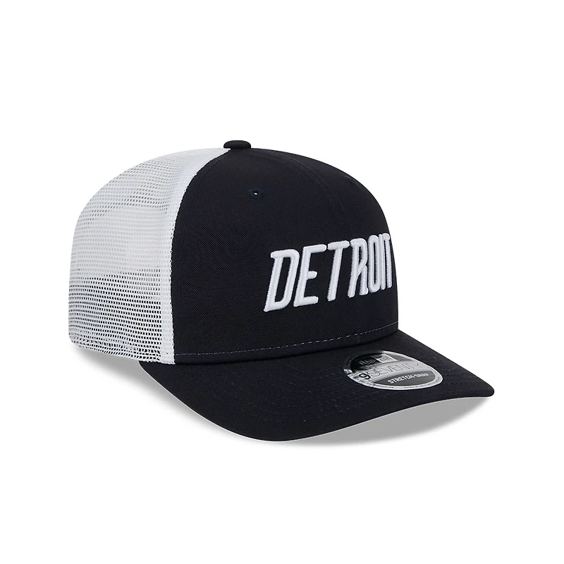 Detroit Tigers Navy and White Mesh Trucker City Connect New Era 9SEVENTY Stretch Snapback Hat
