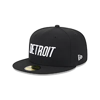 Detroit Tigers White on Black City Connect New Era 59FIFTY Fitted Hat