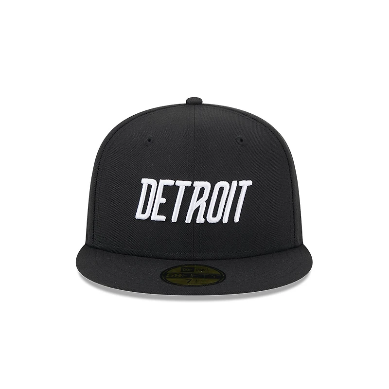 Detroit Tigers White on Black City Connect New Era 59FIFTY Fitted Hat
