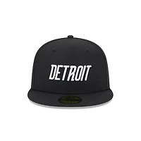Detroit Tigers White on Black City Connect New Era 59FIFTY Fitted Hat