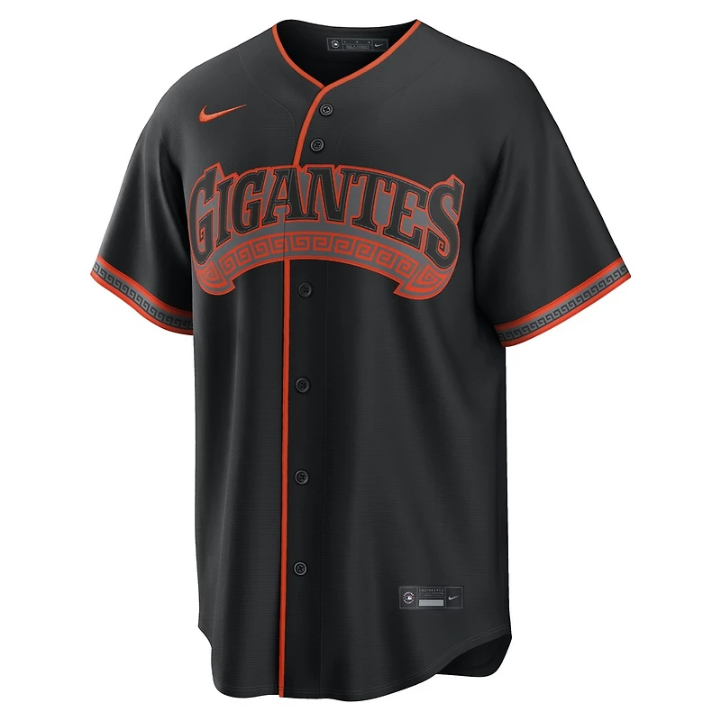 San Francisco Giants Black Gigantes Alternate Blank Nike Replica Jersey