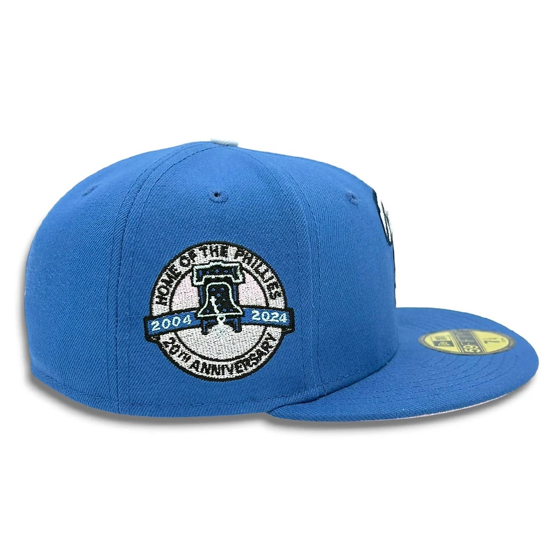*PREORDER* Philadelphia Phillies Blue Tonal Swirl Logo 20th Patch Pink UV New Era 59FIFTY Fitted Hat (with Mystery Pin)