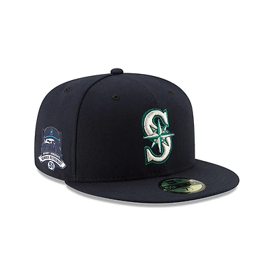 Seattle Mariners Navy Randy Johnson Retirement Patch New Era 59FIFTY Fitted Hat