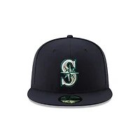 Seattle Mariners Navy Randy Johnson Retirement Patch New Era 59FIFTY Fitted Hat