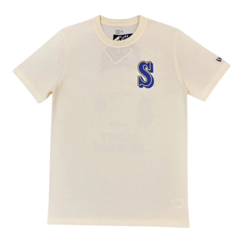 Seattle Mariners Randy Johnson Cream New Era T-Shirt