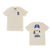 Seattle Mariners Randy Johnson Cream New Era T-Shirt