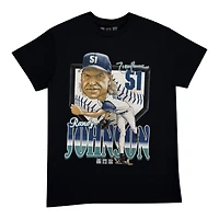 Seattle Mariners Black Cartoon Randy Johnson Ryno T-Shirt