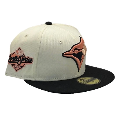 Toronto Blue Jays Chrome and Black 2025 WS Patch Gray UV New Era 59FIFTY Fitted Hat