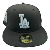 Los Angeles Dodgers Light Blue on Black 2024 World Series Champions Patch UV New Era 59FIFTY Fitted Hat