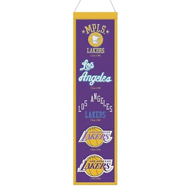 Los Angeles Lakers Team 8in x 32in Heritage Banner