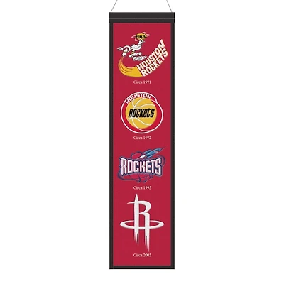 Houston Rockets Team 8in x 32in Heritage Banner