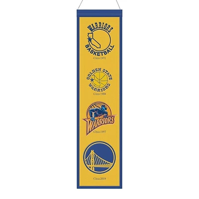 Golden State Warriors Team 8in x 32in Heritage Banner