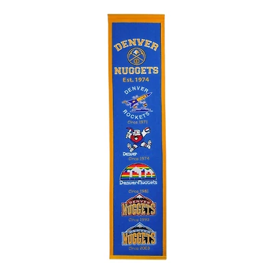 Denver Nuggets Team 8in x 32in Heritage Banner