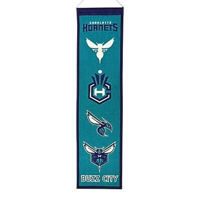 Charlotte Hornets Team 8in x 32in Heritage Banner