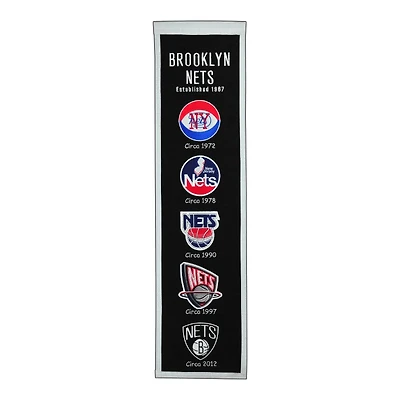 Brooklyn Nets Team 8in x 32in Heritage Banner