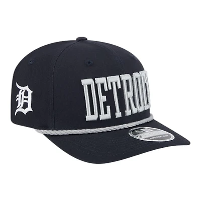 Detroit Tigers Navy Rope Worldmark New Era 9SEVENTY Stretch Snapback Hat