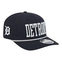 Detroit Tigers Navy Rope Worldmark New Era 9SEVENTY Stretch Snapback Hat
