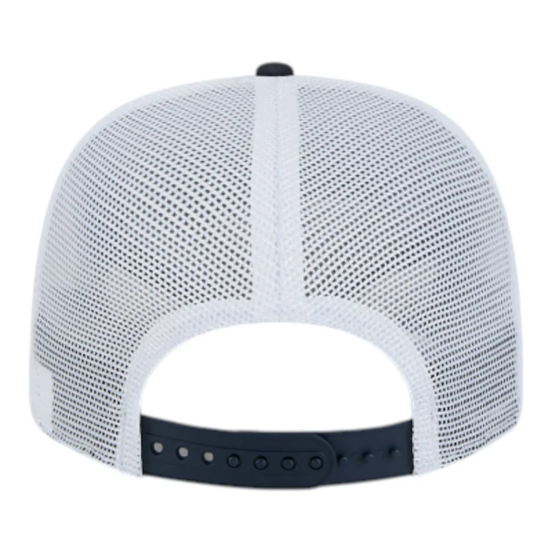Detroit Tigers Navy and White Mesh Patch Trucker New Era 9SEVENTY Stretch Snapback Hat