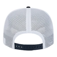 Detroit Tigers Navy and White Mesh Patch Trucker New Era 9SEVENTY Stretch Snapback Hat