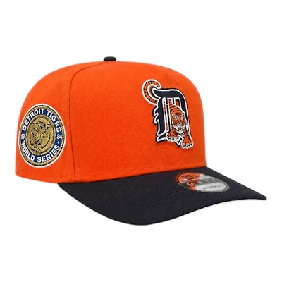 Detroit Tigers Orange and Navy WS Patch New Era 9FIFTY A-Frame Snapback Hat