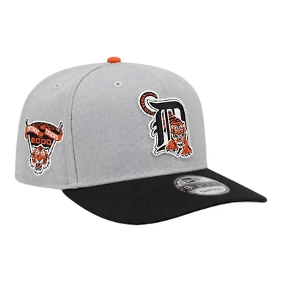 Detroit Tigers Gray and Black Cooperstown 2000 Patch New Era 9FIFTY A-Frame Snapback Hat