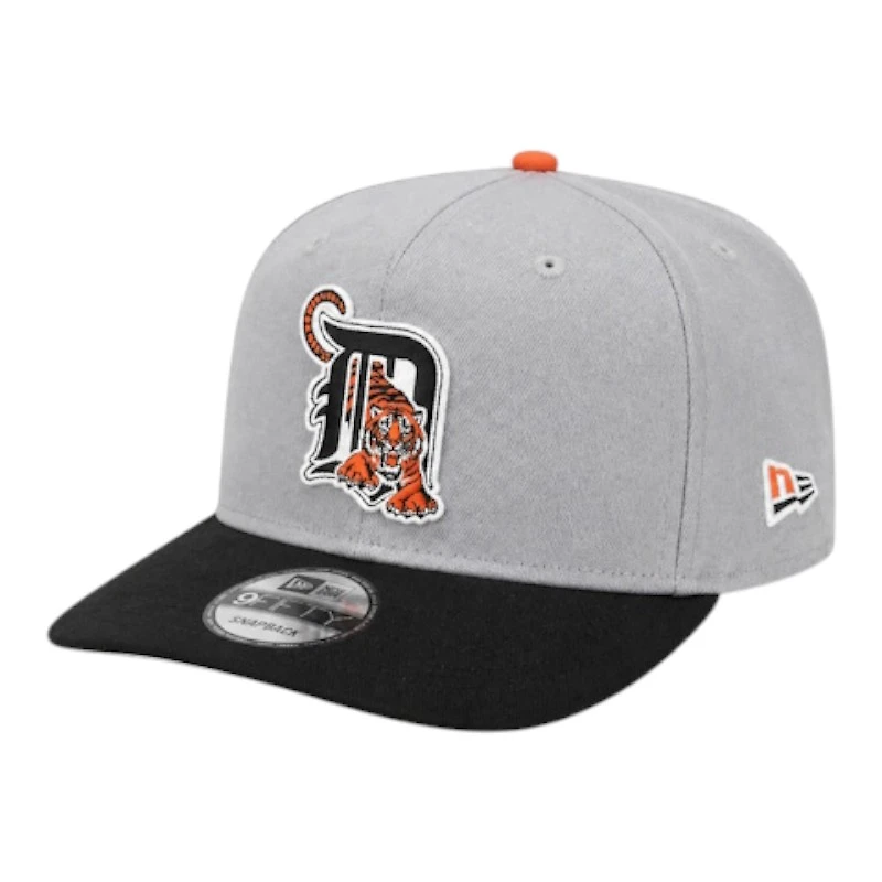 Detroit Tigers Gray and Black Cooperstown 2000 Patch New Era 9FIFTY A-Frame Snapback Hat