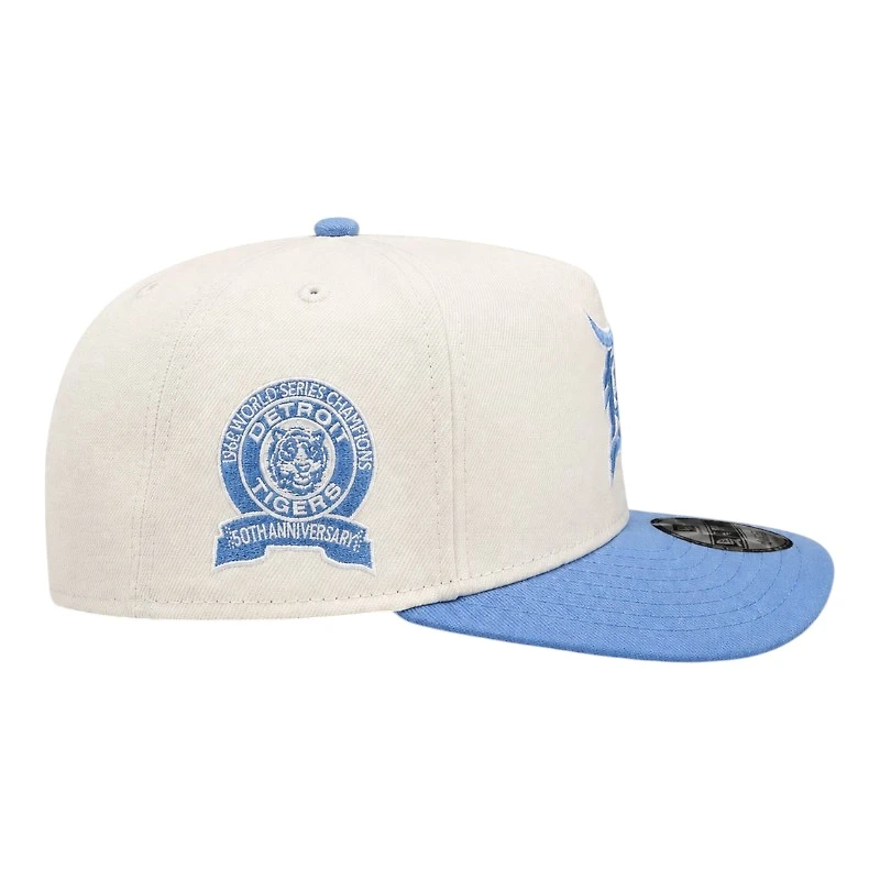 Detroit Tigers Chrome and Sky Blue 50th Anniversary Patch New Era 9FIFTY A-Frame Snapback Hat