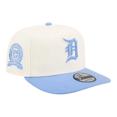 Detroit Tigers Chrome and Sky Blue 50th Anniversary Patch New Era 9FIFTY A-Frame Snapback Hat