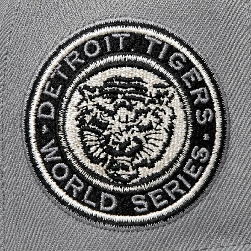 Detroit Tigers Storm Gray and Black WS Patch New Era 9FIFTY A-Frame Snapback Hat