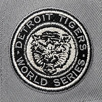 Detroit Tigers Storm Gray and Black WS Patch New Era 9FIFTY A-Frame Snapback Hat