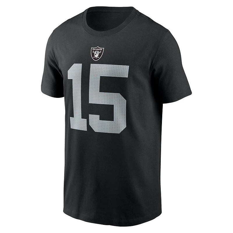 Las Vegas Raiders Fernando Mendoza Black Name & Number Nike T-Shirt