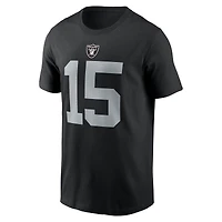 Las Vegas Raiders Fernando Mendoza Black Name & Number Nike T-Shirt