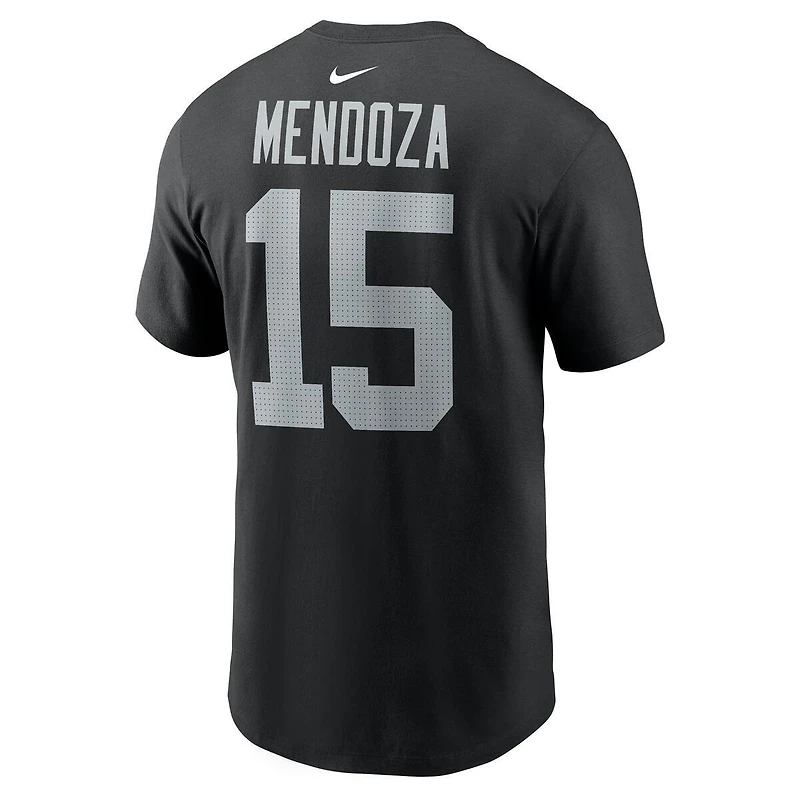 Las Vegas Raiders Fernando Mendoza Black Name & Number Nike T-Shirt