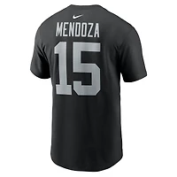 Las Vegas Raiders Fernando Mendoza Black Name & Number Nike T-Shirt
