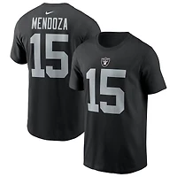 Las Vegas Raiders Fernando Mendoza Black Name & Number Nike T-Shirt