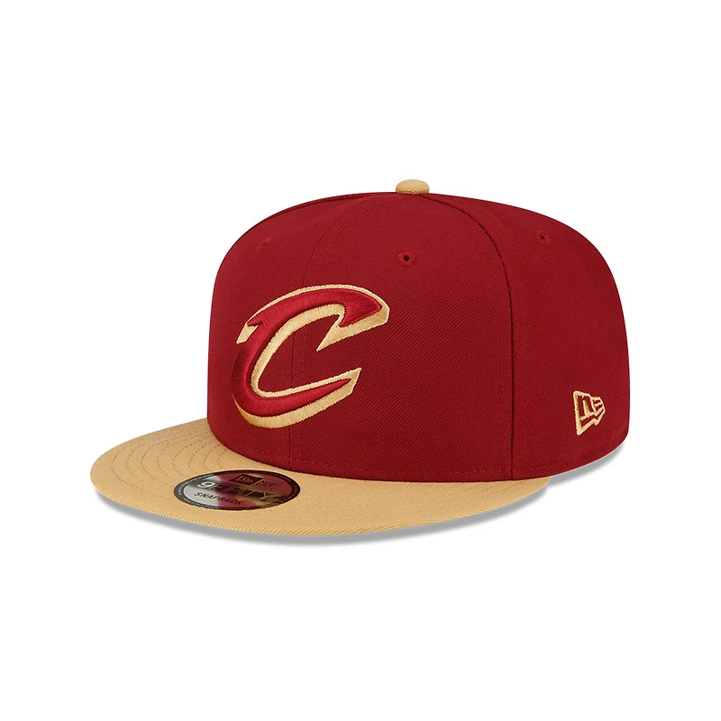 Cleveland Caveliers Dark Red and Gold Two Tone New Era 9FIFTY Snapback Hat