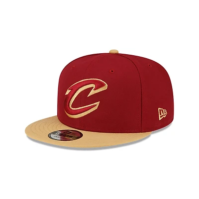 Cleveland Caveliers Dark Red and Gold Two Tone New Era 9FIFTY Snapback Hat