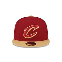 Cleveland Caveliers Dark Red and Gold Two Tone New Era 9FIFTY Snapback Hat
