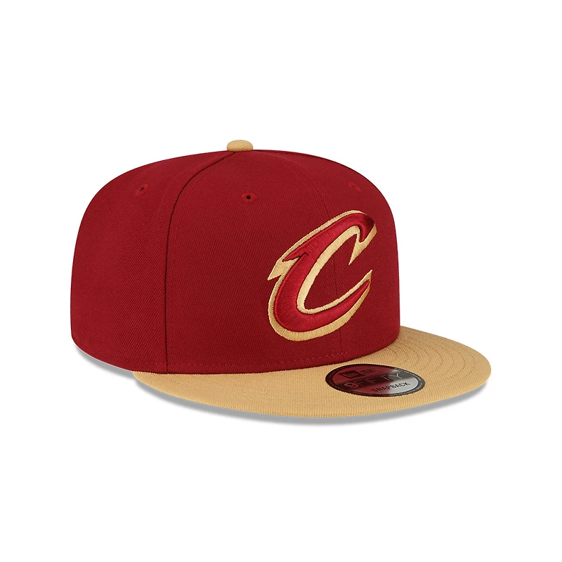 Cleveland Caveliers Dark Red and Gold Two Tone New Era 9FIFTY Snapback Hat