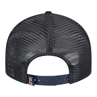 Cleveland Guardians Navy Mesh Trucker Low Profile New Era 9FIFTY Snapback Hat