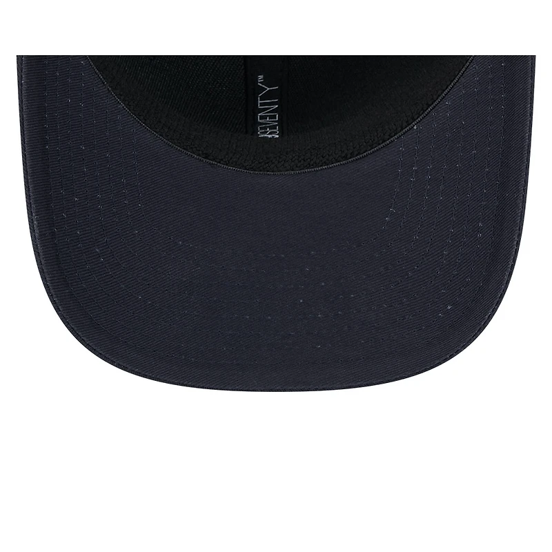 Cleveland Guardians Navy and Red Rope Wordmark New Era 9SEVENTY Stretch Snapback Hat