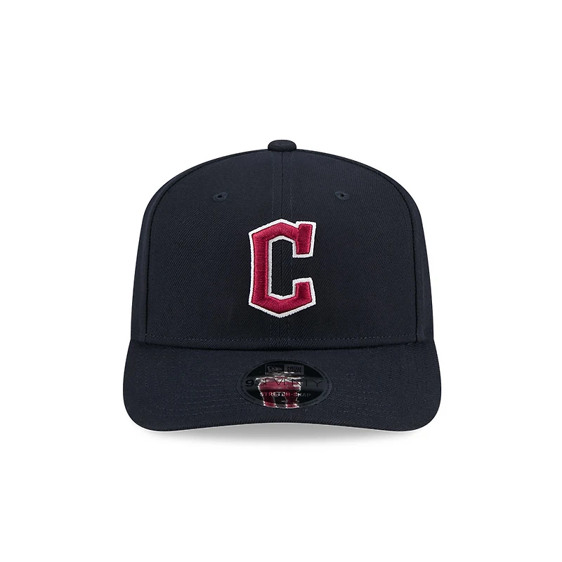 Cleveland Guardians Navy Classic New Era 9SEVENTY Stretch Snapback Hat