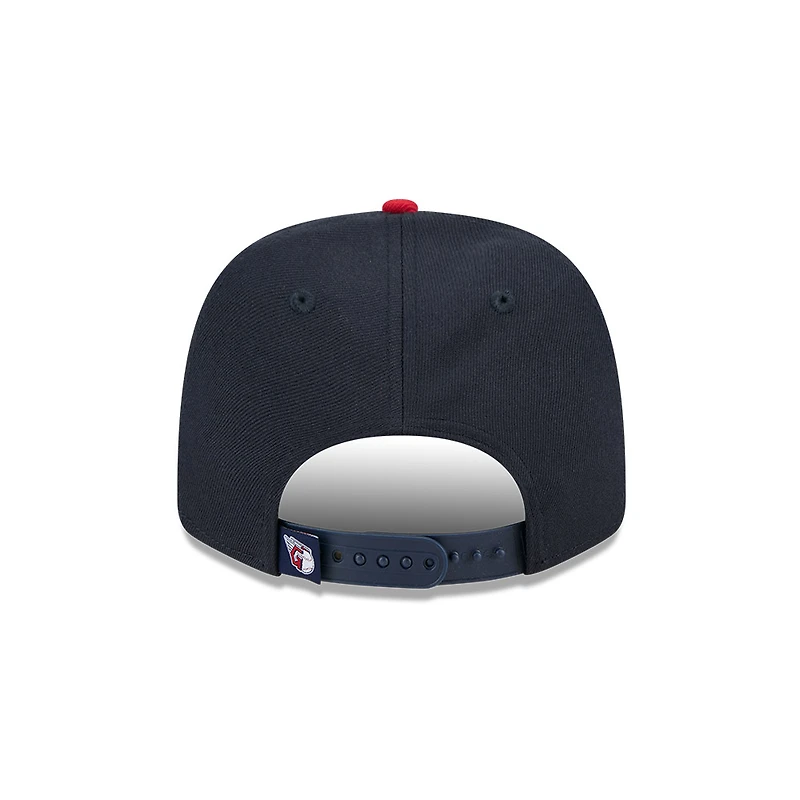 Cleveland Guardians Navy and Red Classic New Era 9SEVENTY Stretch Snapback Hat