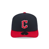 Cleveland Guardians Navy and Red Classic New Era 9SEVENTY Stretch Snapback Hat